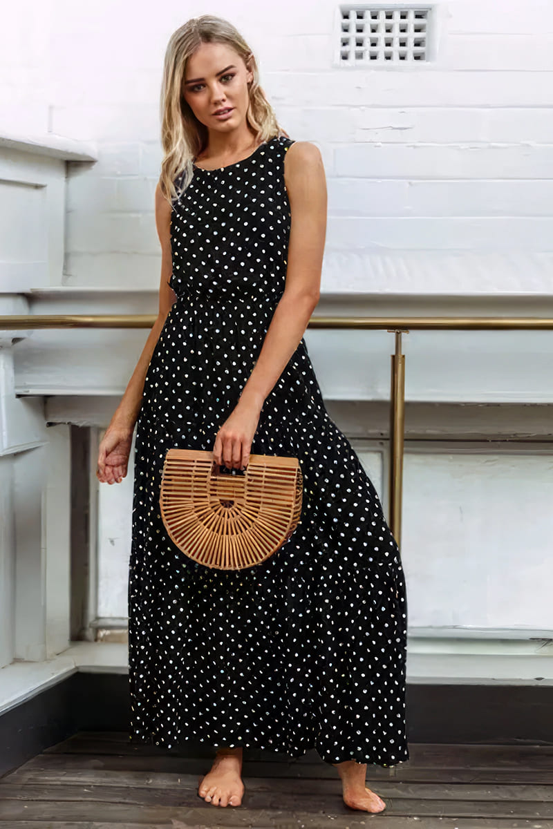 Robe Portefeuille Robe A Petit Pois Noir Robe Blanche à Pois Noir