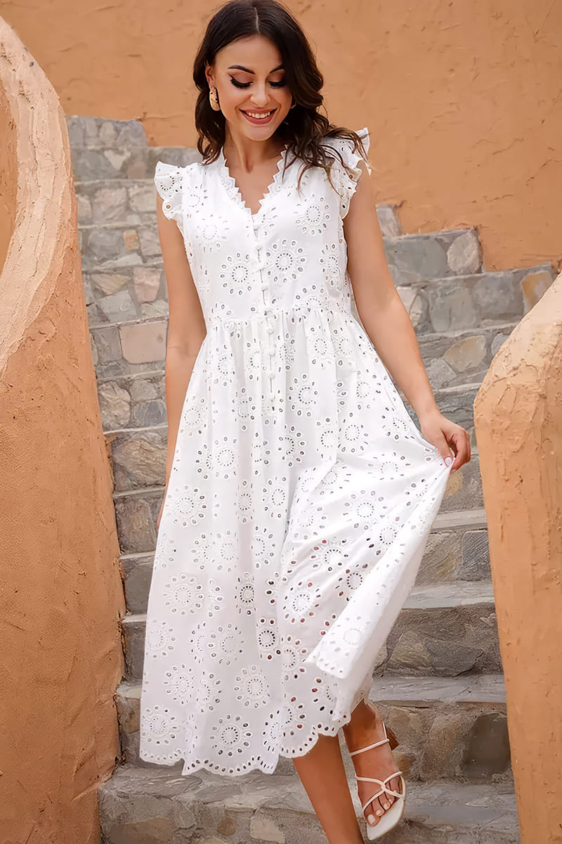 Robe blanche pour mariage invité sale