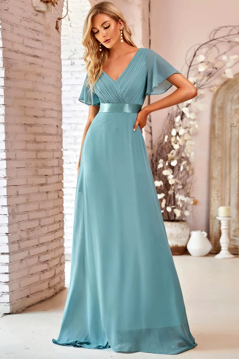 Robe Bleu Clair Mariage