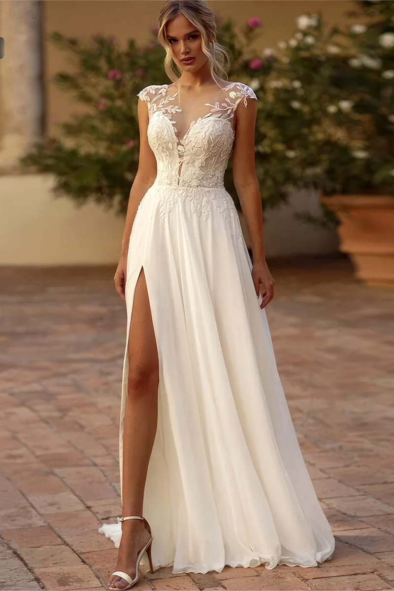 Robe De Mariée Fendue Étoile Nuptiale – Etoile Nuptiale