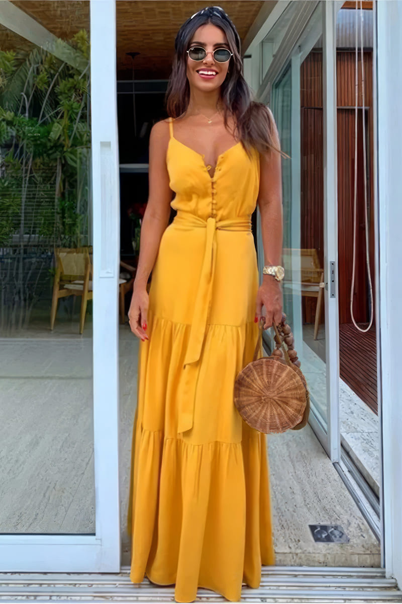 Bleu Jupe Couleur Moutarde Robe Jaune Moutarde D'Invitée Au