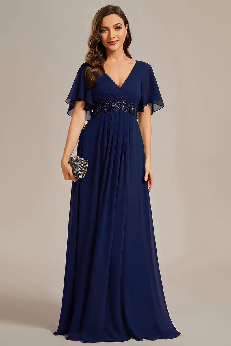 Robe Longue Bleu Roi Pour Mariage