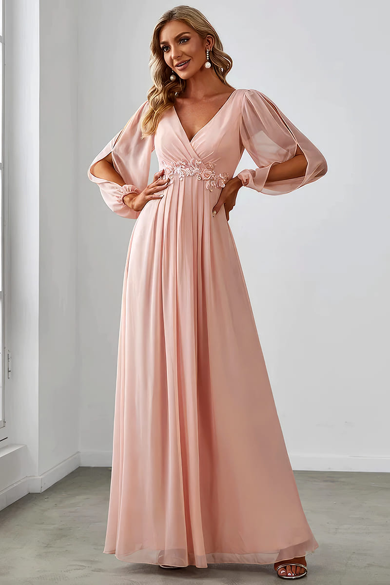 Robe Longue Vieux Rose Mariage | Étoile Nuptiale – Etoile Nuptiale