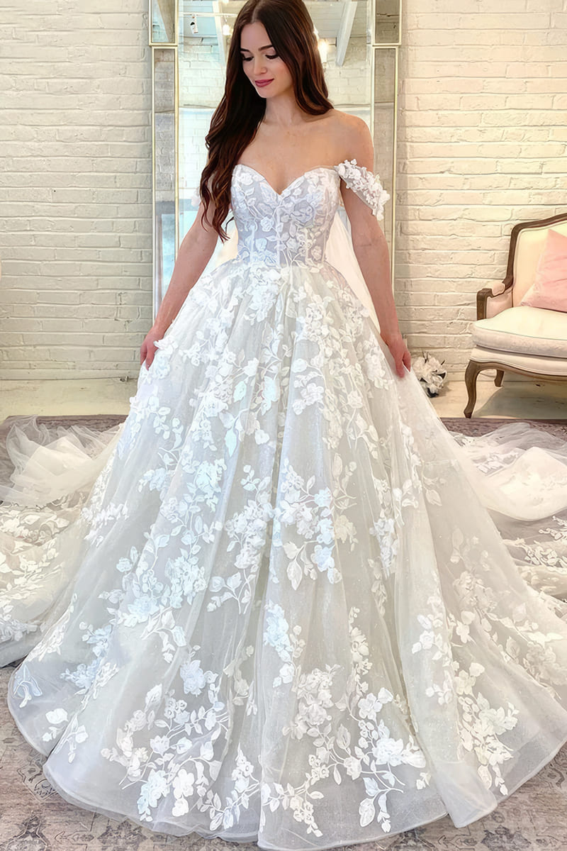 Robe Mariée Épaules Dénudées Étoile Nuptiale – Etoile Nuptiale