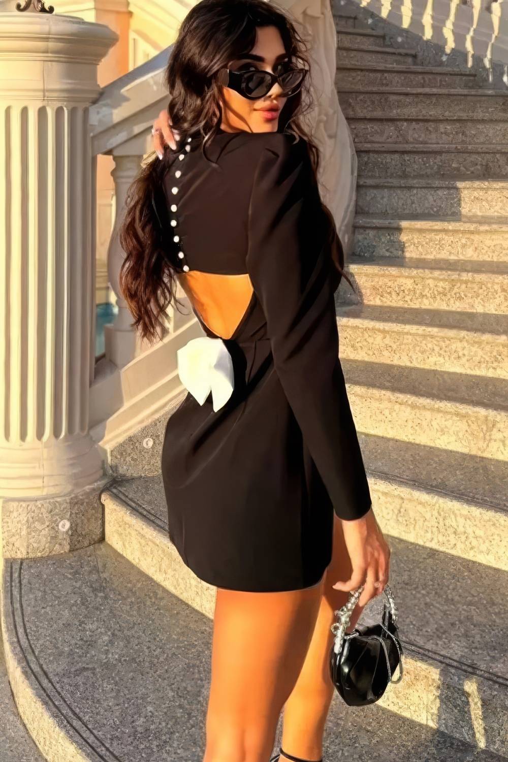 Robe Invitée au Mariage à Nœuds Papilons