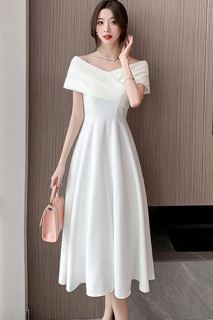 Robe Cocktail Mariage Blanche