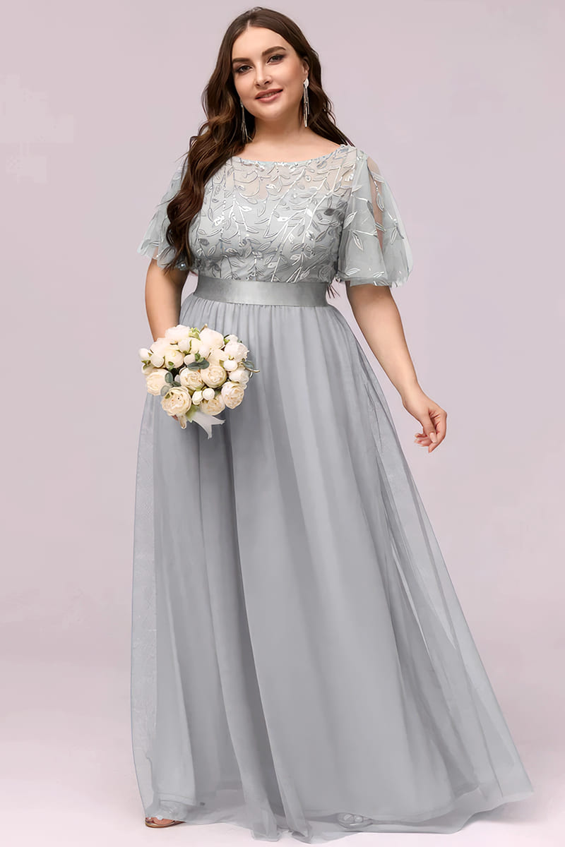 Robe Cocktail Grande Taille d'Invitée au Mariage - Évangéline