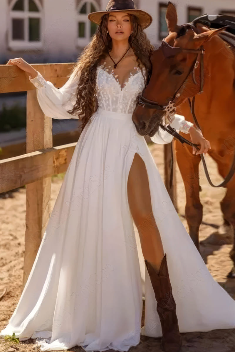 Robe Country Western Mariage | Étoile Nuptiale – Etoile Nuptiale