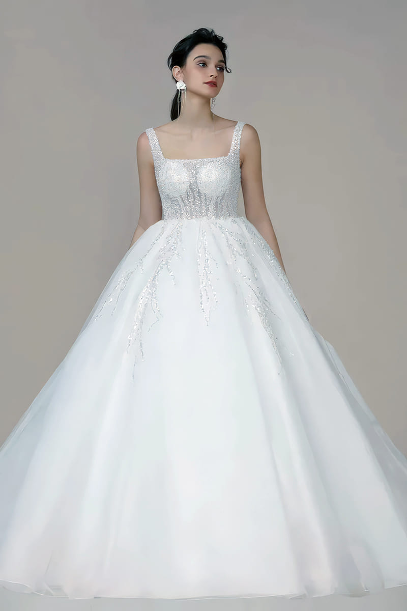 Robe de Mariée Col Carré - Lucinde