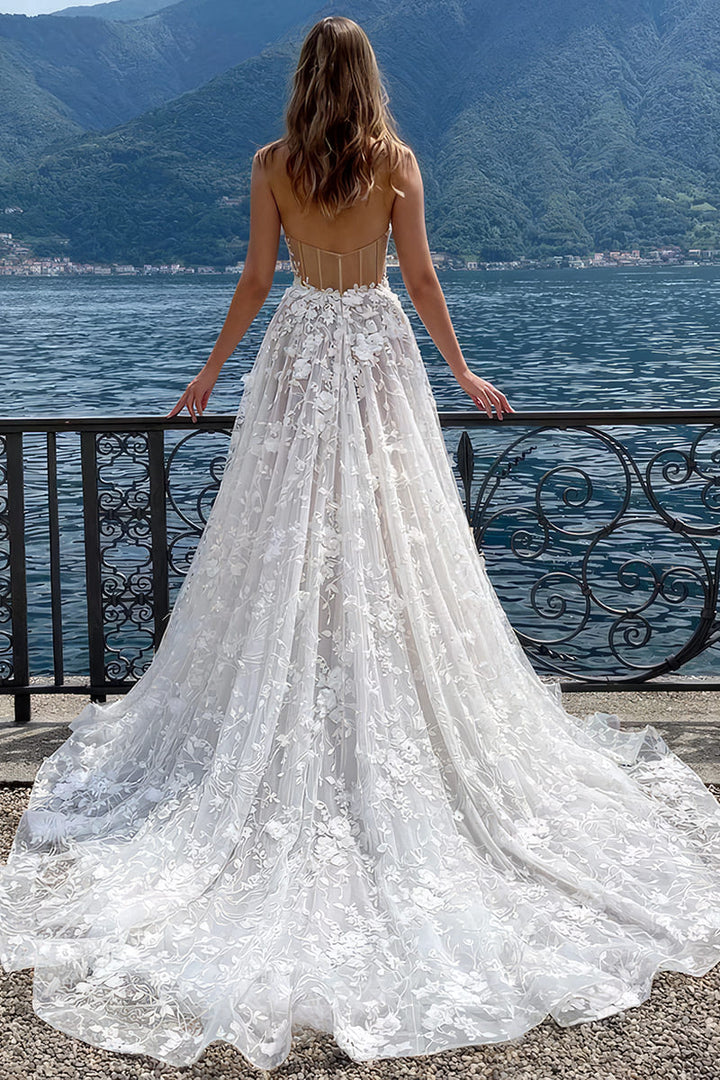 Robe de Mariée Dentelle en Relief - Coralie