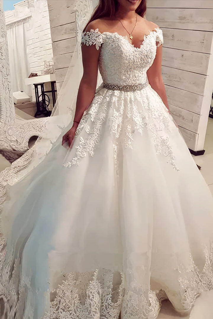 Robe De Mariée Florale Brodée