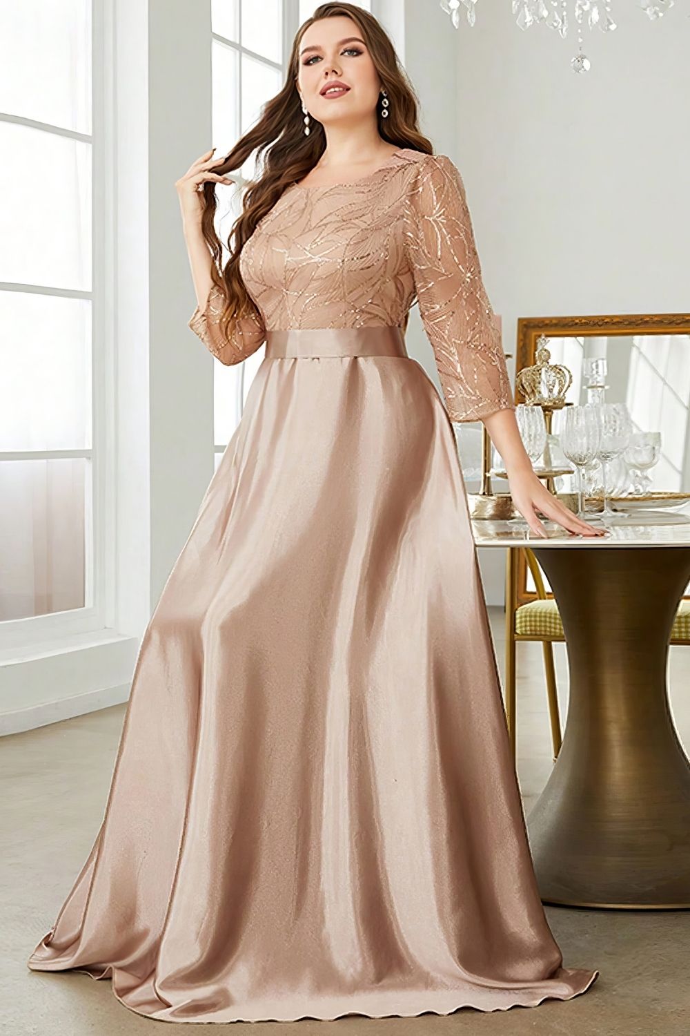 Robe Champagne Maxi Longue