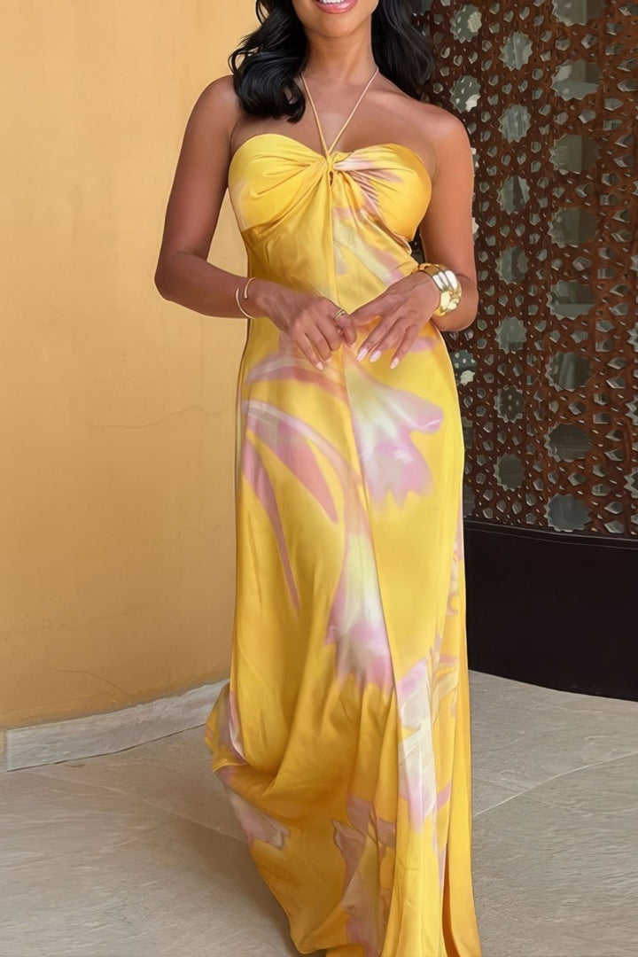 Robe Invitée au Mariage Longue Fleurie Champêtre