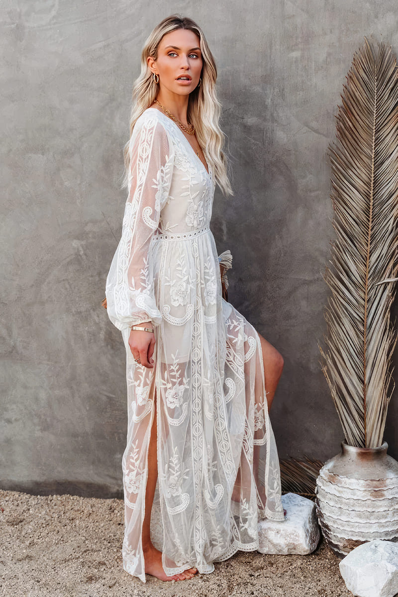 Robe Longue Bohème Chic d'Invitée au Mariage - Yolande