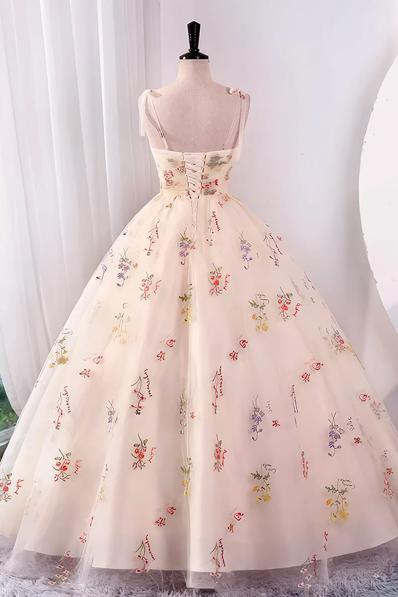 Robe de Mariage Longue Fleurie - Églantine