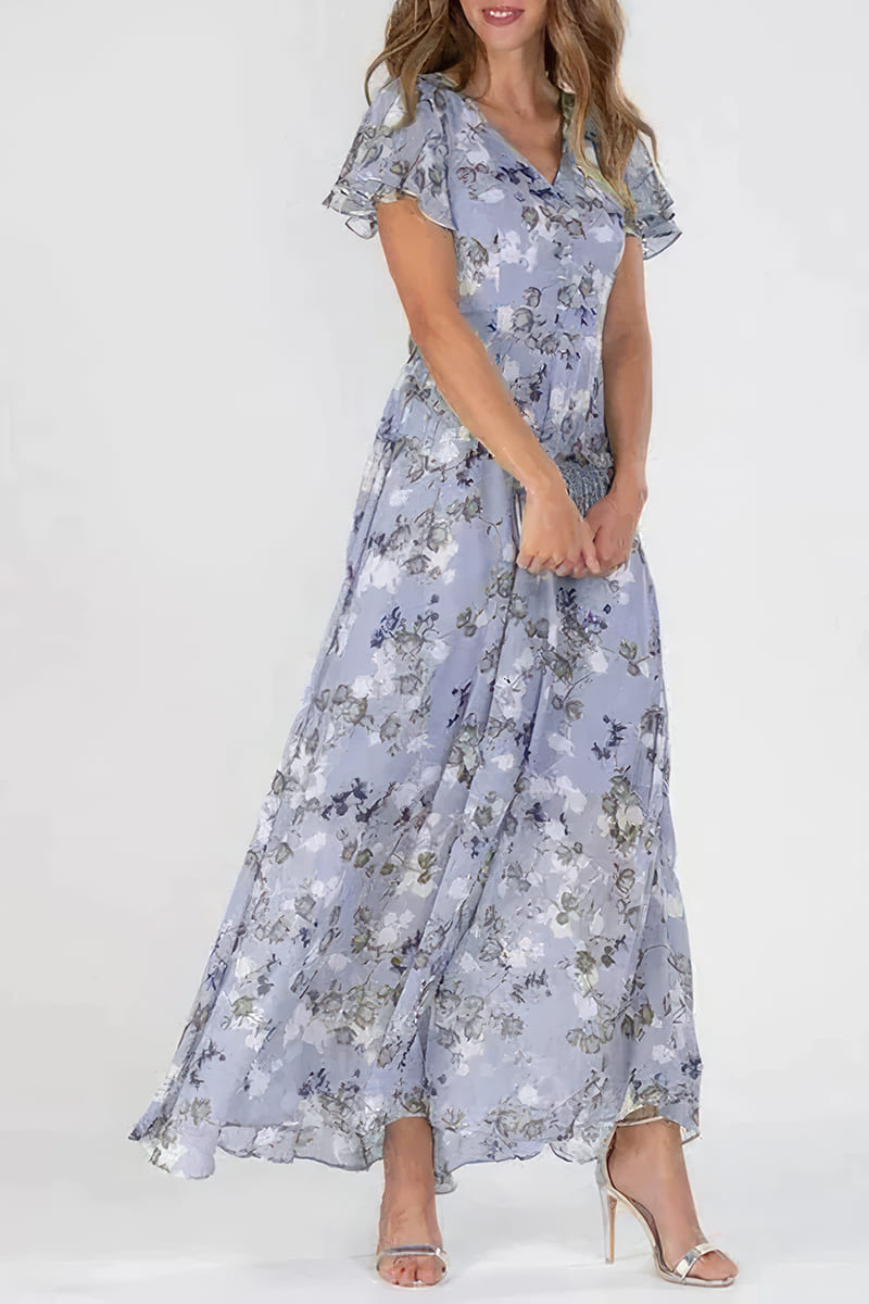 Robe Longue Fluide d'Invitée au Mariage - Églantine