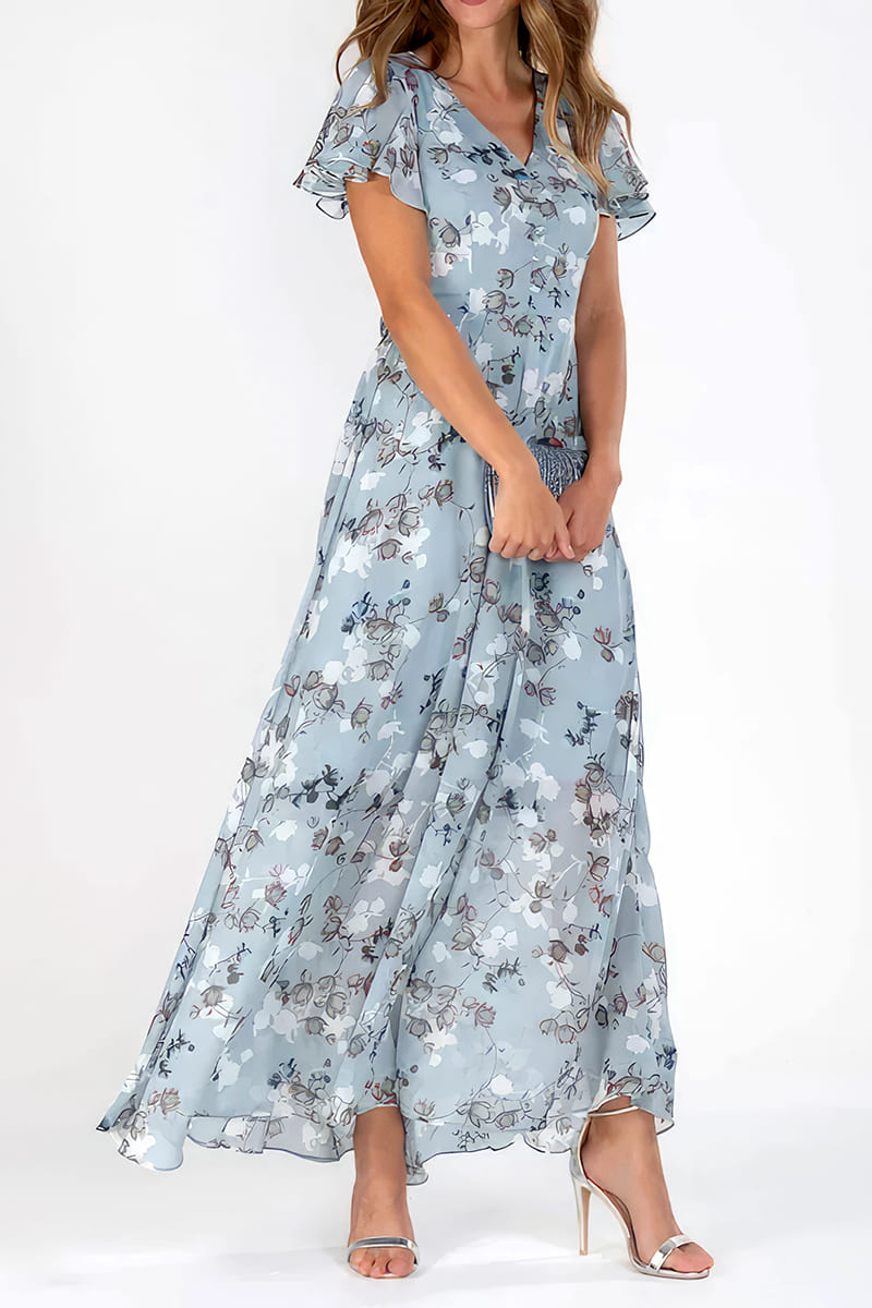 Robe Longue Fluide d'Invitée au Mariage - Églantine