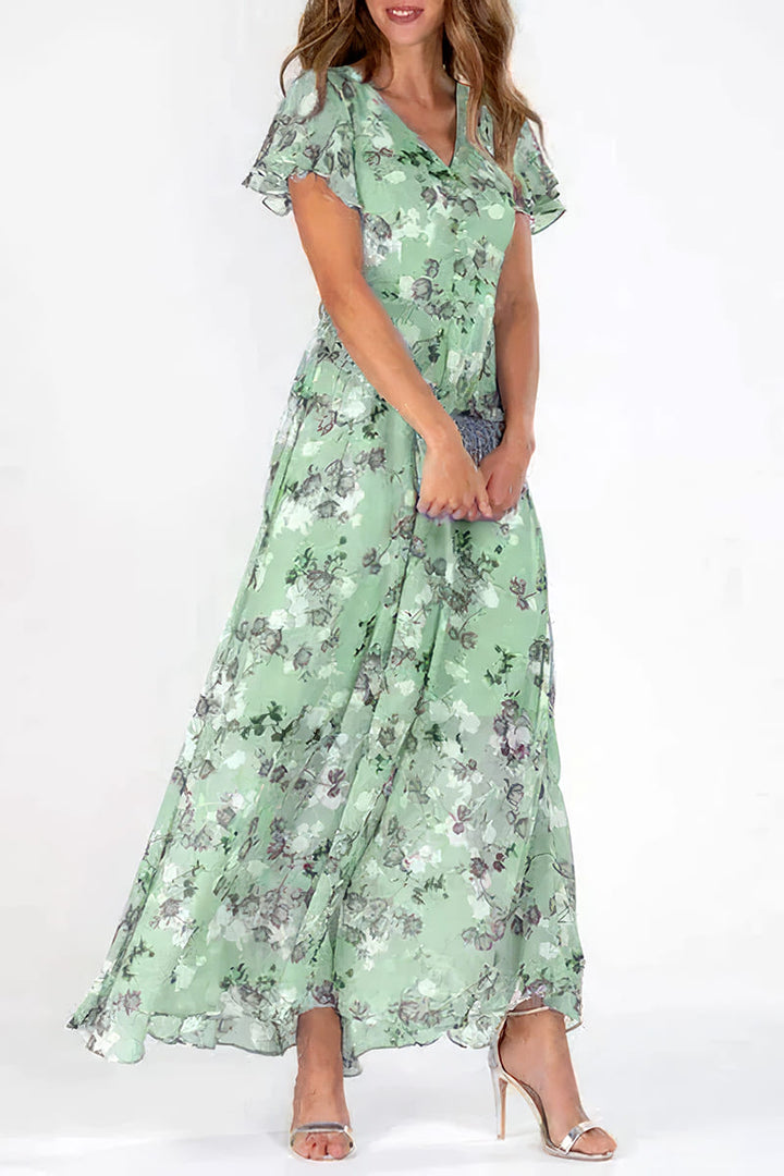 Robe Longue Fluide d'Invitée au Mariage - Églantine