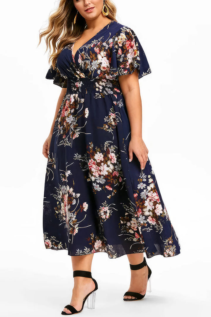 Robe Longue Grande Taille d'Invitée au Mariage - Flavie