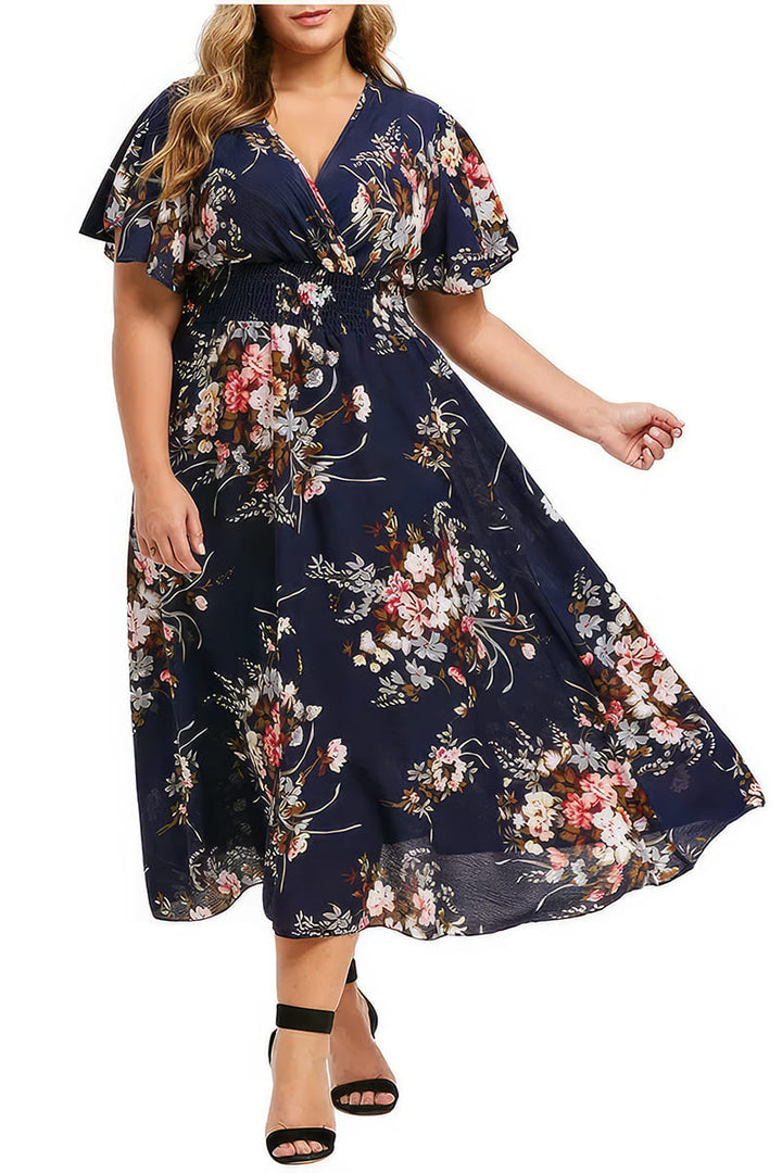 Robe Longue Grande Taille d'Invitée au Mariage - Flavie