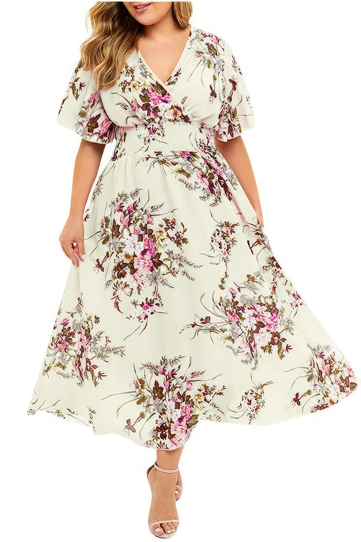 Robe Longue Grande Taille d'Invitée au Mariage - Flavie