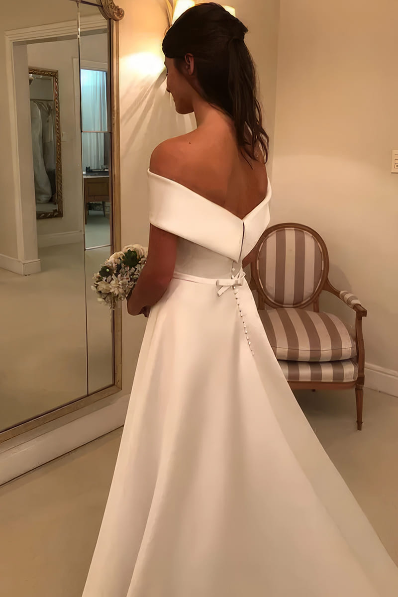 Robe de Mariée Col Bateau - Solène